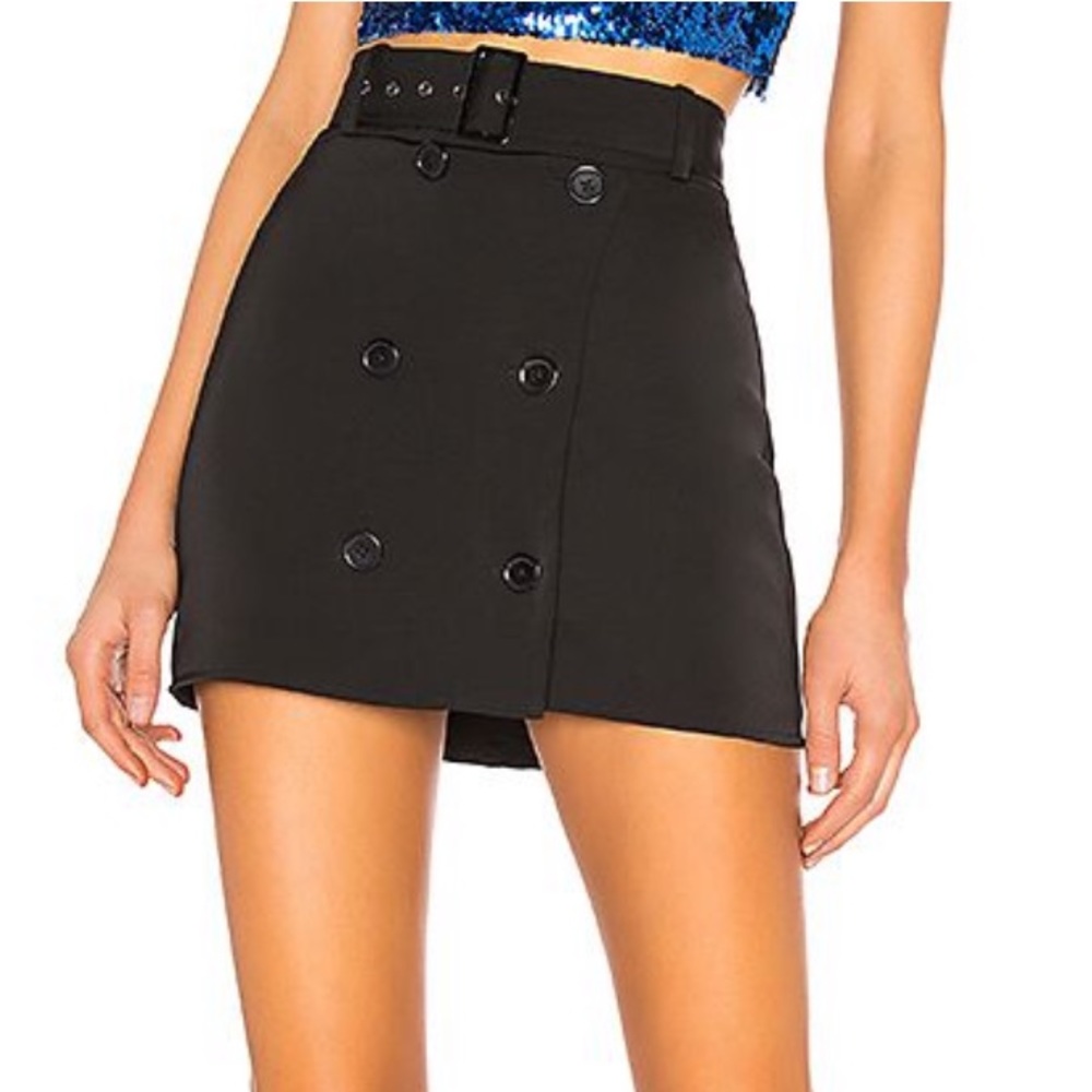 NBD x Naven Kait Belted Skirt in Black
